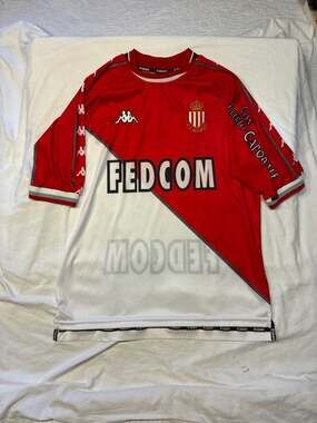 Vintage 1999/2000 AS Monaco Home Football Jersey FEDCOM Sponsor